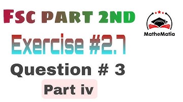 FSc Math Part 2 | Chapter 2 Exercise 2.7 Question 3 partiii | Maths 2nd year Ch 2 - Differentiation