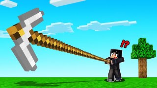 Crafting the LONGEST Pickaxe in Minecraft!