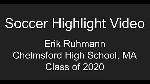 Erik Ruhmann Soccer Highlight Video