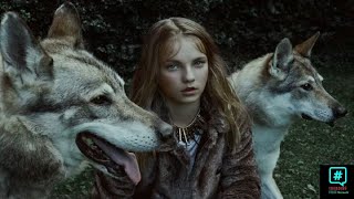 2 wild wolves surrounded the girl then they did smth amazing