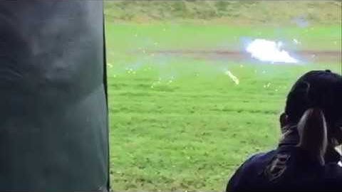 Shooting Exploding Clay Pigeon