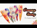 Groovy baby  funky 70s inspired retro nail art