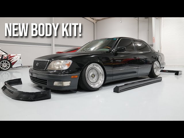 Installing a new BODY KIT on my LS400! - YouTube