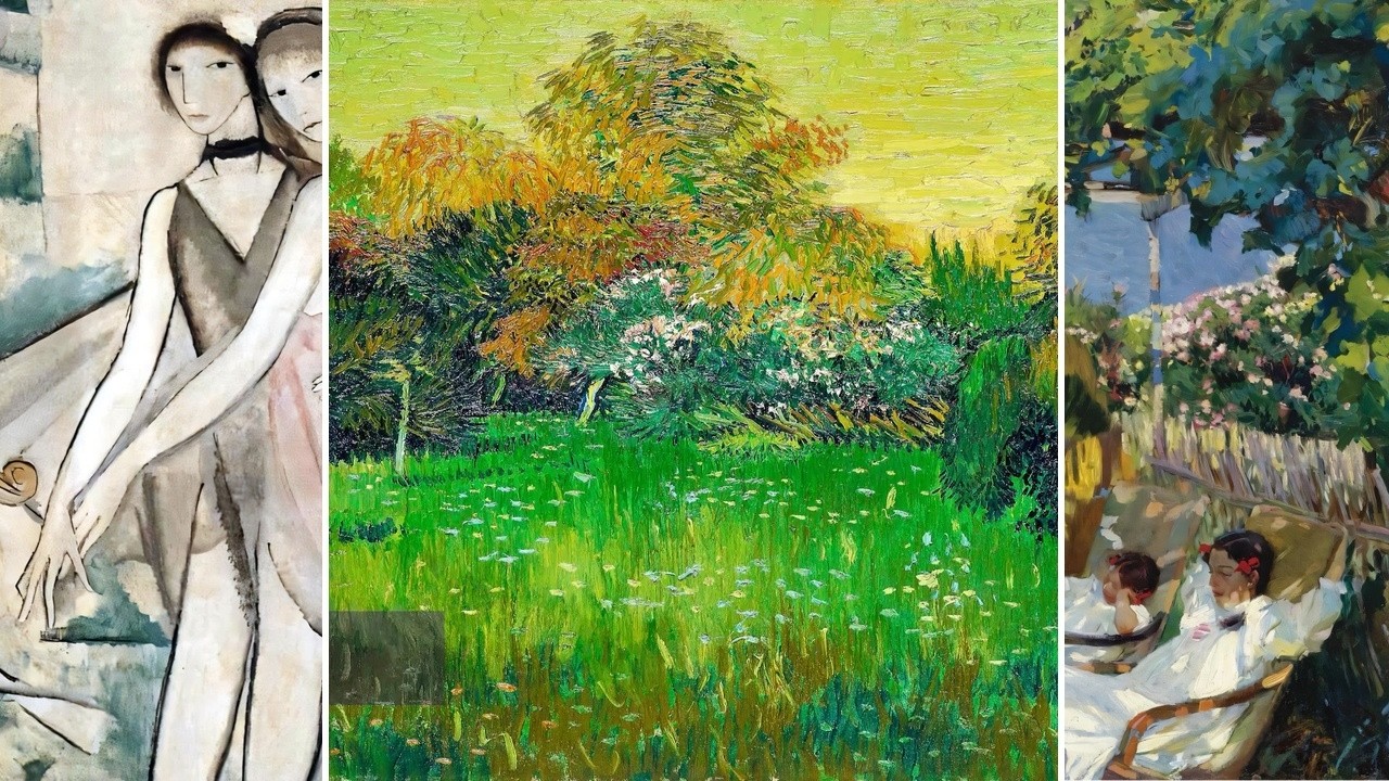 Fine Art TV — Silent Art Gallery · June 24 Morning | van Gogh · The Poet s Garden & others