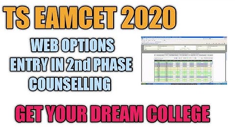 How To opt Web options Ts Eamcet final phase Counselling|Get your Dream College|TS EAMCET 2020|