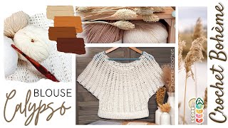 :  TOP / BOUSE CALYPSO , AERIENNE, JOLIE ET SI FEMININE   TUTO FACILE CROCHET  @MamieCrochet