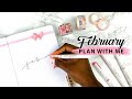 PLAN WITH ME | Simple February 2021 Bullet Journal Set Up | Bows Theme