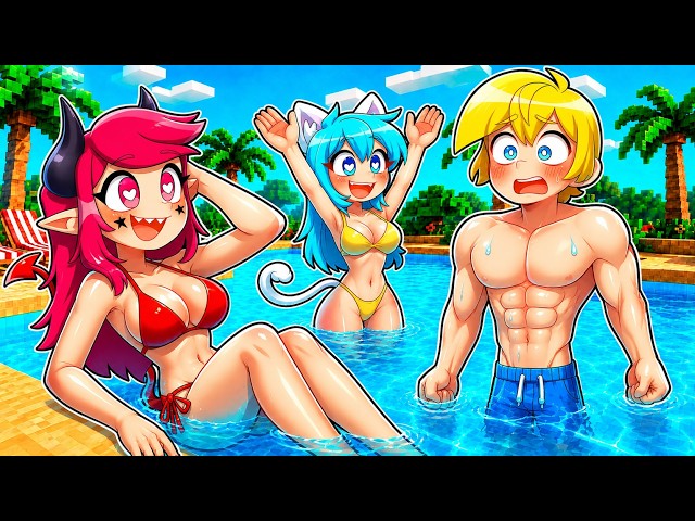 Sono andato alla FESTA in PISCINA SOLO PER FEMMINE su Minecraft!