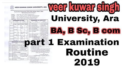 Vksu BA,BSC,BCom part 1Examination Routine 2019