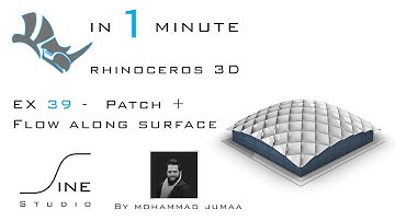 Rhino in 1 minute  -  EX 39  -  Patch + Flow along surface