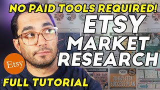 How to Find a Winning Digital Download Product on Etsy for FREE | No Paid Tools Niche Research