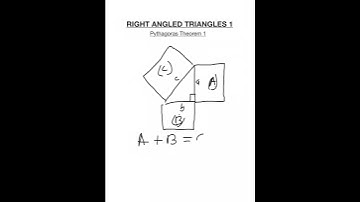GCSE O Level Math - RIGHT ANGLED TRIANGLES 1 (Pythagoras Theorem 1)