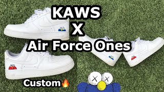 CUSTOM KAWS AIR FORCE ONES! 👀🔥