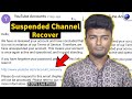 How to recover suspended youtube channel 2023  recover terminated youtube channel 2023