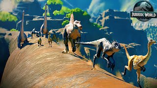 All Dinosaurs Crossing a Giant Abyss | Jurassic World Evolution 3 screenshot 1