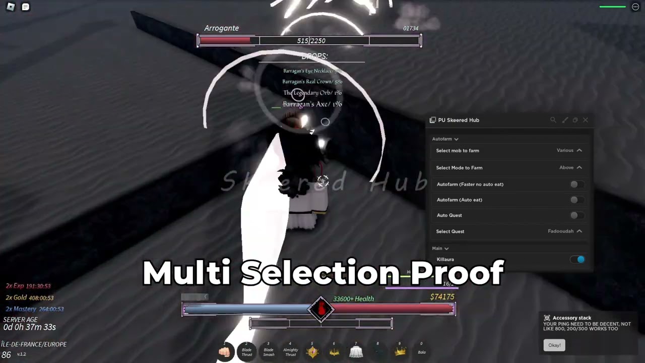 Project Mugetsu  | Accessory Stack  | Autofarm  | Godmode