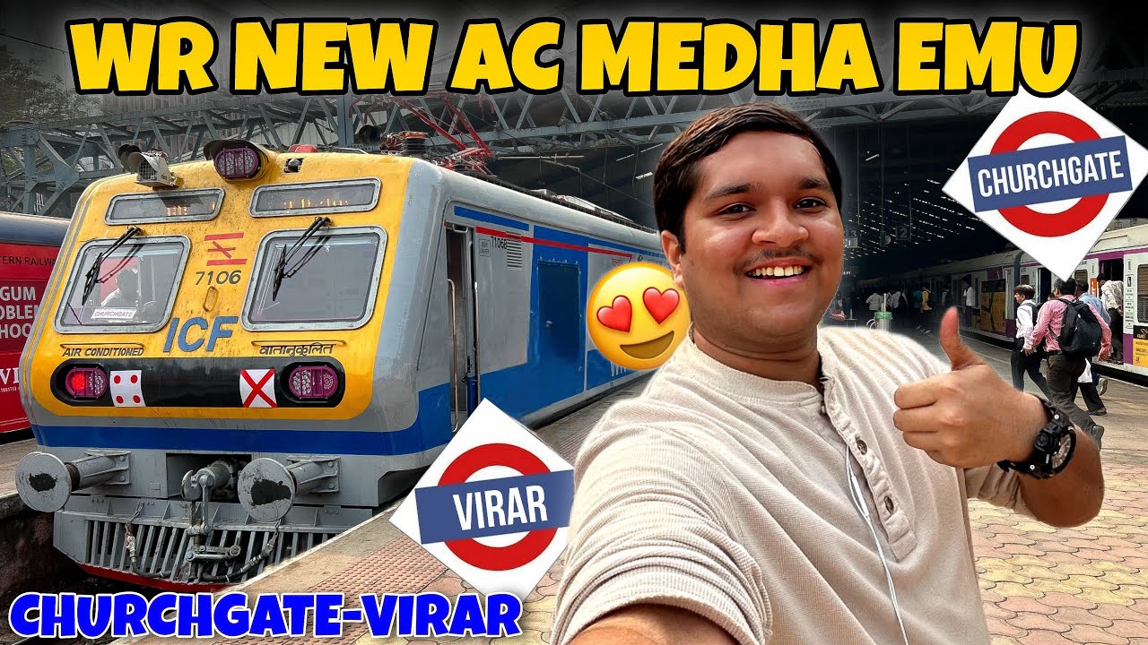 New Medha AC Local Journey 🚂 | Churchgate-Virar AC Local Train Journey 