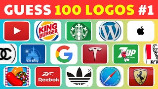 Guess The Logo In 3 Seconds #1 | 100 Famous Logos | Easy, Medium, Hard, Impossible | Logo Quiz 2024