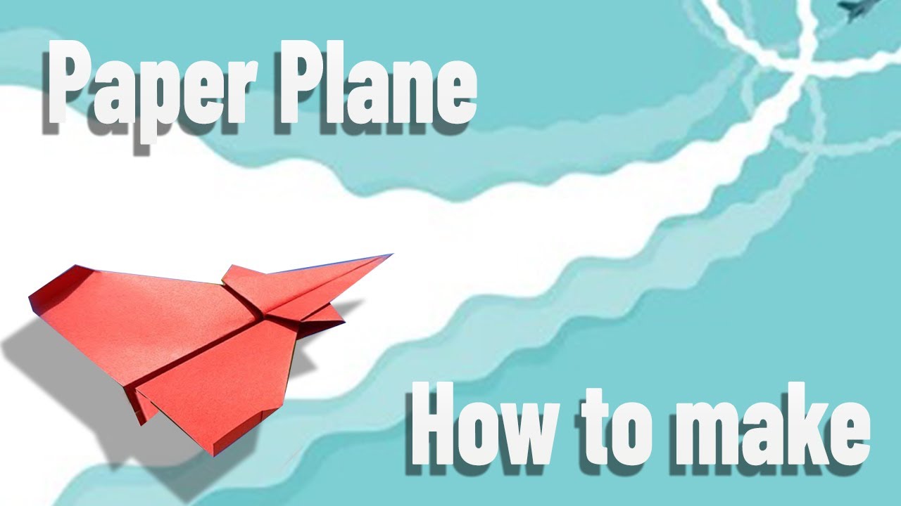 How to Make a Jet Fighter Paper Airplane that FLY FAR RubberBand ...