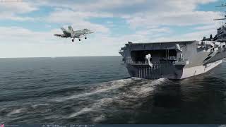 F/A-18C  Carrier Landing Fail..Jet crashes into Water DCS #8