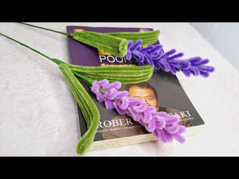 DIY Easy Pipe Cleaner Lavender  How to make Beautiful Lavender flowers  from Chenille Wire 