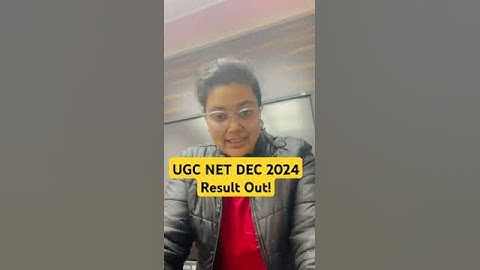 UGC NET DEC 2024 Result Out #shorts #shortsfeed #ugcnetresult