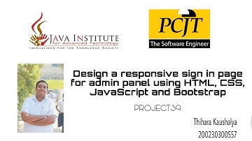 WP1 | PROJECT 39 | Design a responsive sign in page for admin panel