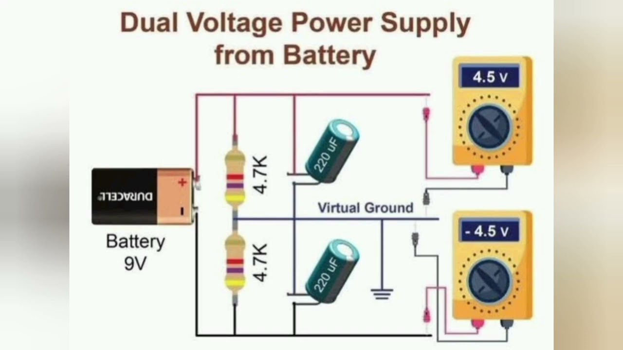 Dual voltage power supply from battery 
