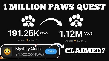 PAWS Airdrop 1 Million Mystery Quest SOLVED - How To Unlock | Do Not Do This