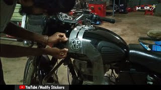 Royal enfield modified | Royal Enfield Tank Custom Stickering | bike modification |  Modify Stickers