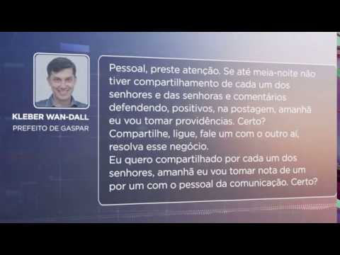 Prefeito de Gaspar ameaça servidores comissionados para que apoiem medida em rede social