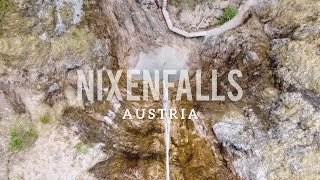 AUSTRIA ?? Nixenfalls | drone flight between mountain to reach a waterfall with a magical story