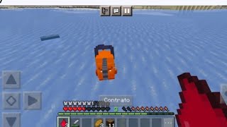 trying a chainsaw man add-on (mcpe)