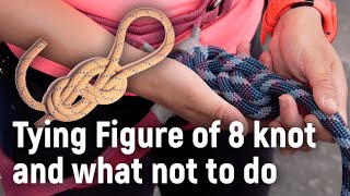 Tying Figure of 8 knot and what not to do - MOA Sport Climbing Level 1 Tutorial | MOA Academy