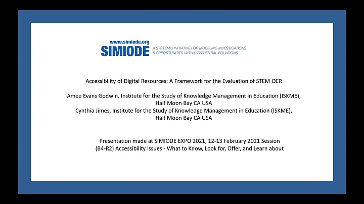SIMIODE EXPO 2021 Accessibility Issues - What to k...