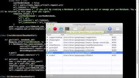 Google appengine development tutorial based on open source python code Part 3