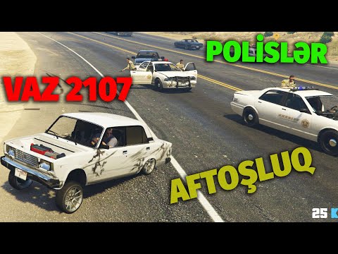 VAZ-2107 AFTOŞLUQ ARXAMCA POLİS DÜŞDÜ (Ağabala Çaykovski 2K) | GTA 5 |Maşın Oyunları| #sahmarehmedov