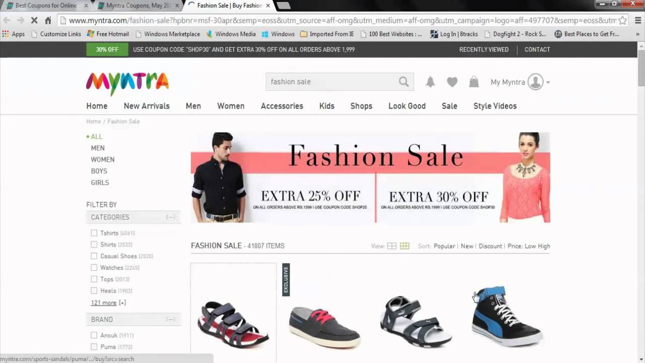 myntra coupon code for puma shoes