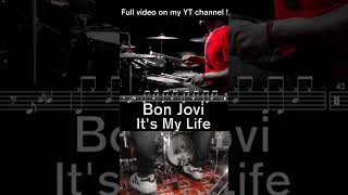 Bon Jovi - It's My Life - Drum cover (with scrolling drum sheet) #drumcover #drumtranscription
