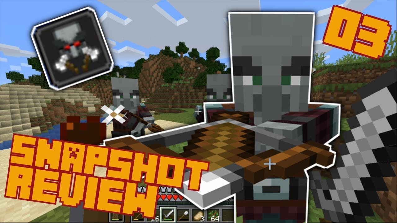 Minecraft 1 14 Snapshot 19w08a Review Ep 3 Bad Omen Vanilla Solo Survival Youtube