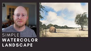 Simple Watercolor Landscape Tutorial (stepbystep)