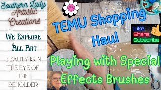 Temu Shopping Haul w/ Molds 🛒 Brush Strokes Special Effect Brushes Using Watercolor & Acrylic Paint🎨