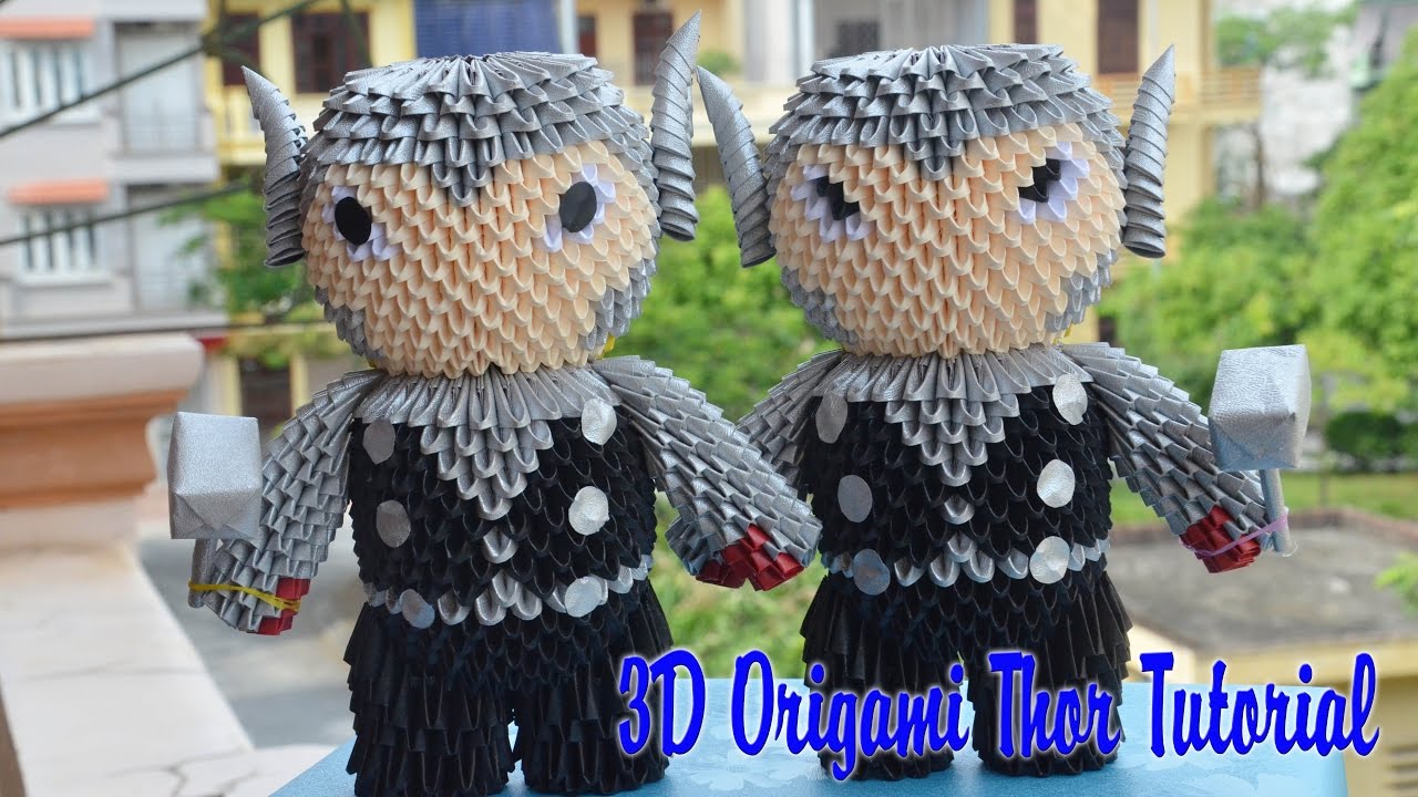 HOW TO MAKE 3D ORIGAMI THOR | DIY PAPER THOR TOY TUTORIAL - YouTube