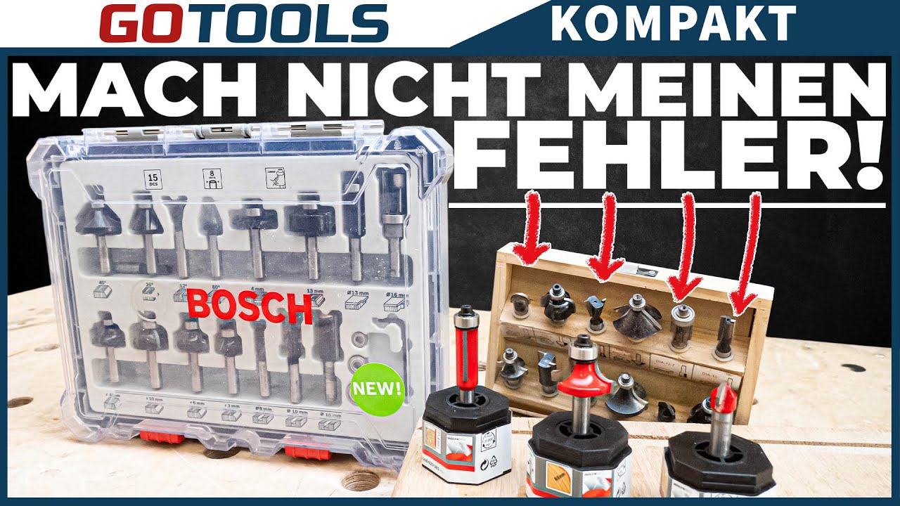 Bosch Fräser Set Mixed 30 teilig 6 mm Schaft für Oberfräsen 2607017474