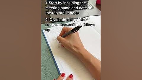 Effective meeting notes