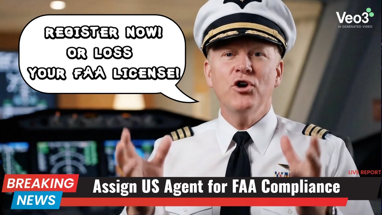 [Google Veo3 Ads] Don’t Lose Your FAA License – Assign US Agent For ...