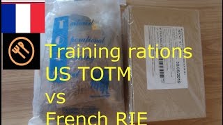 Training rations US TOTM vs French RIE