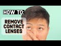 How to take contact lenses out for beginners tutorial