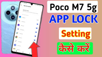 Poco m7 5g app lock/Poco m7 5g me app lock kaise kare/app lock setting