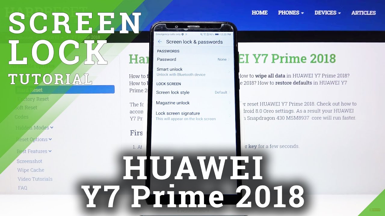 How to Change Lock Method in Huawei Y7 Prime 2018 Set Up Screen